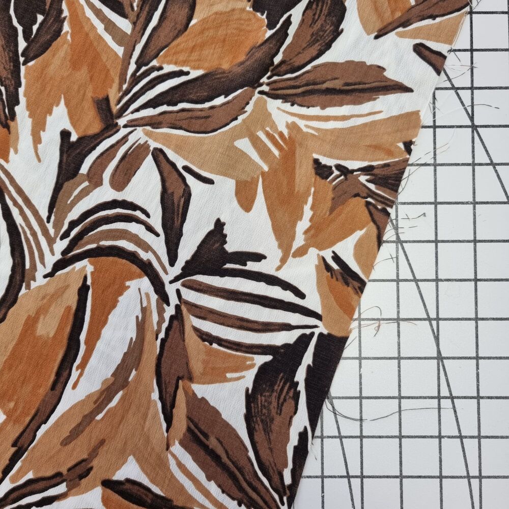 Brown Leaves - Viscose