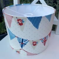 Bunting Lampshade - Red and Blue