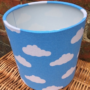 Handmade lampshade in  Blue Clouds Cloud  Kids Nursery fabric   