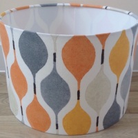 Orange and Grey Geometric Lampshade | Verve Juice 