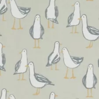 Seagull Cushion - Taupe brown Laridae Fabric