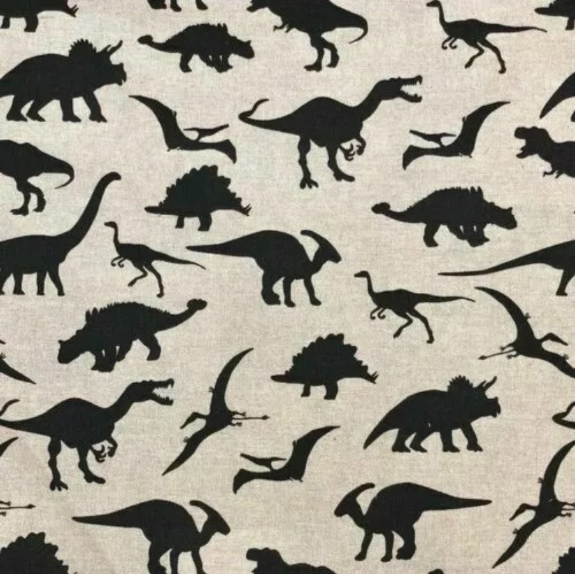 Handmade Dinosaur Cushion -  linen Fabric