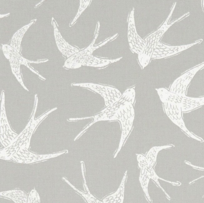 Handmade Swallows Lampshade -Grey Nautical Light Shade