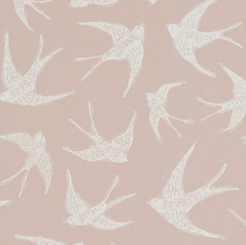 Handmade Swallows Lampshade -Pink Nautical Light Shade