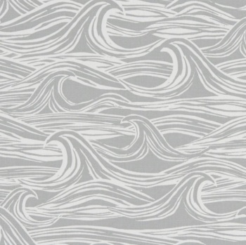 Waves Cushion - Grey Surf Fabric