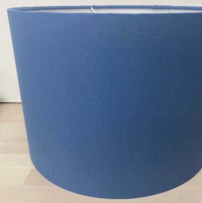 Bespoke Custom lampshade in Studio G  Alora Denim Dark Blue Plain Fabric