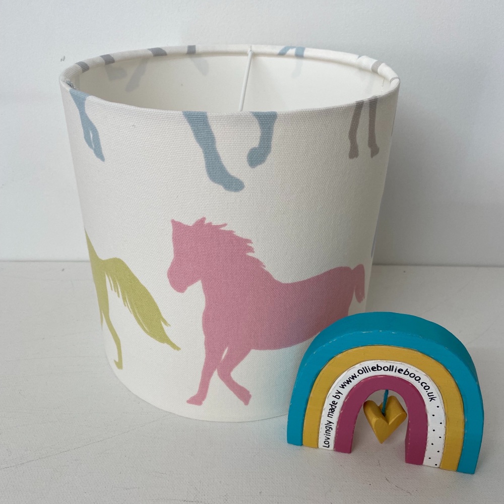 Pony  Lampshade - Pink Blue Yellow