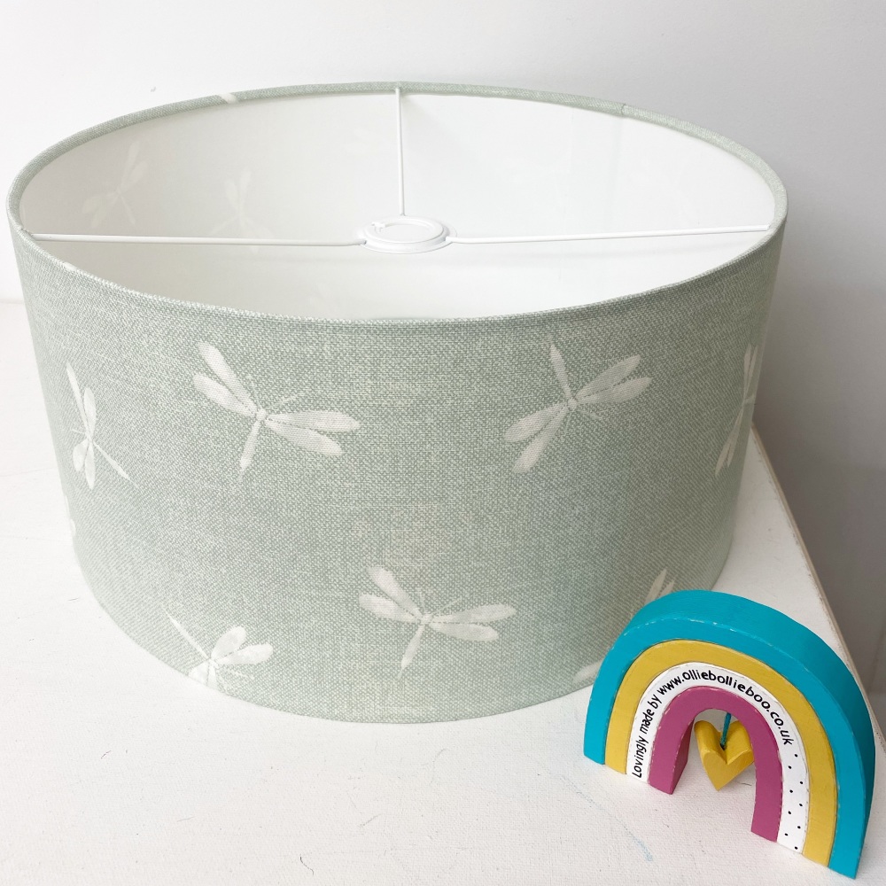 Dragonfly Duck Egg  Blue Lampshade 
