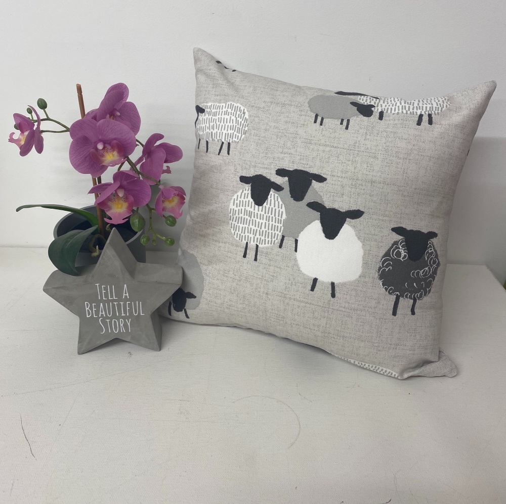 Sheep Cushion - Billie Bah Fabric