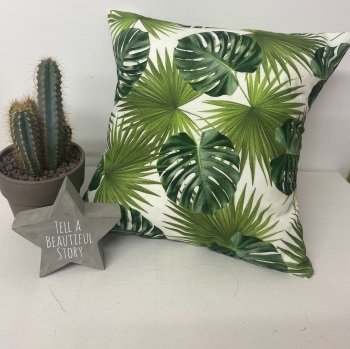 Tropical Palm Leaves Cushion 