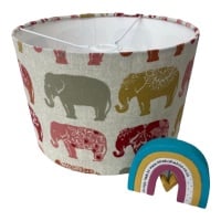 Elephant Lampshade - Orange and red spice 