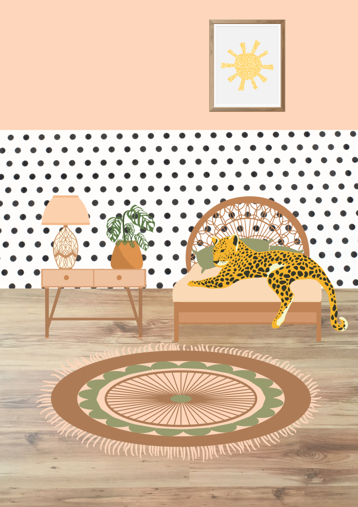 Leopard print - boho bedroom wall art