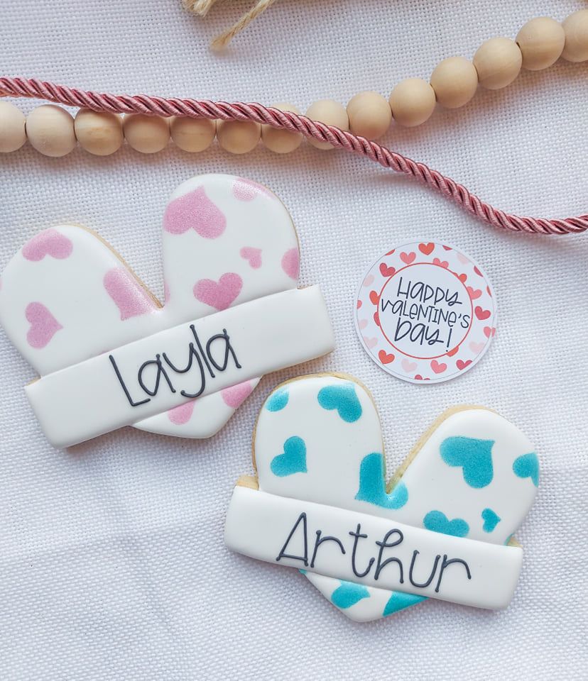 Personalised heart single cookie gift box