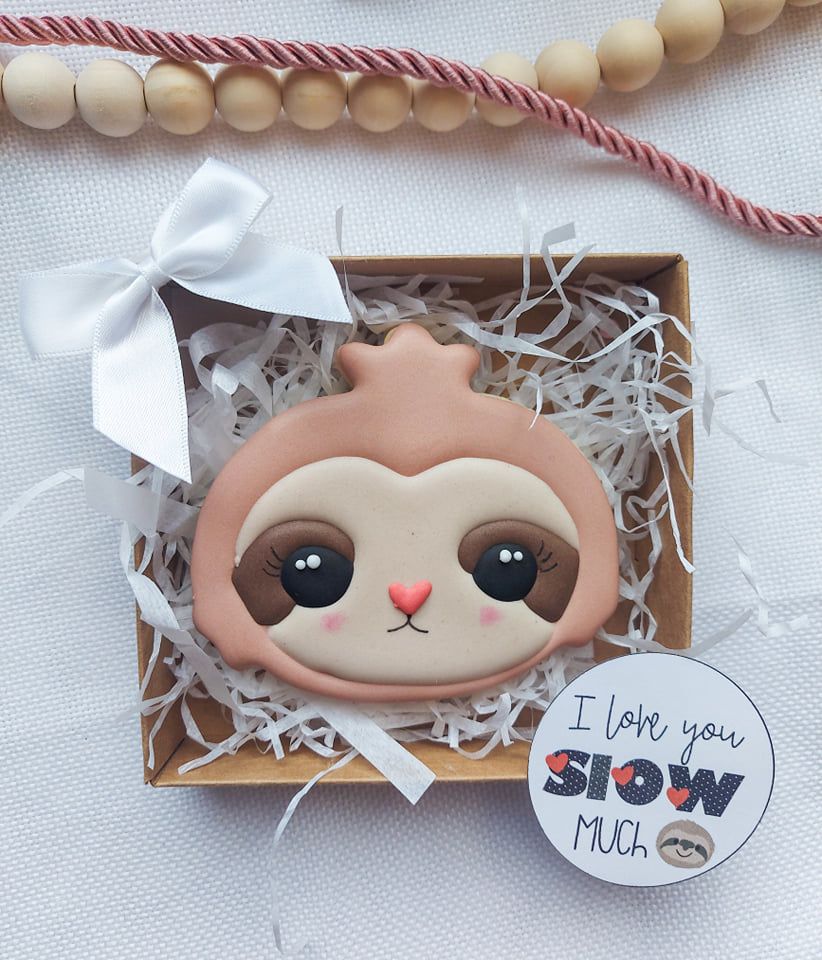 I love you slow much single cookie gift box