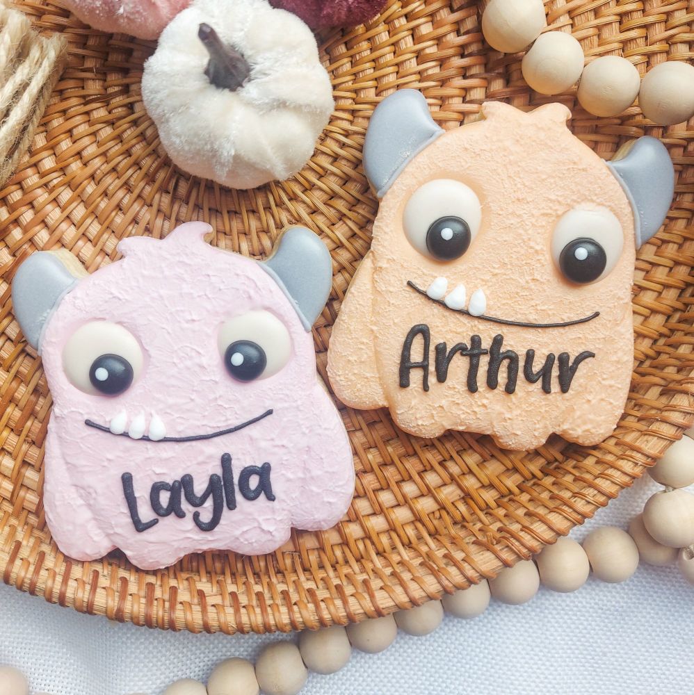Litte Monster Personalised Cookie