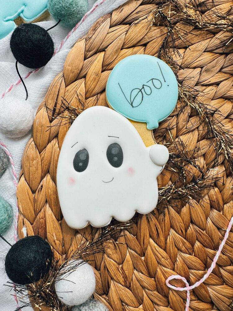 Boo ghost cookie