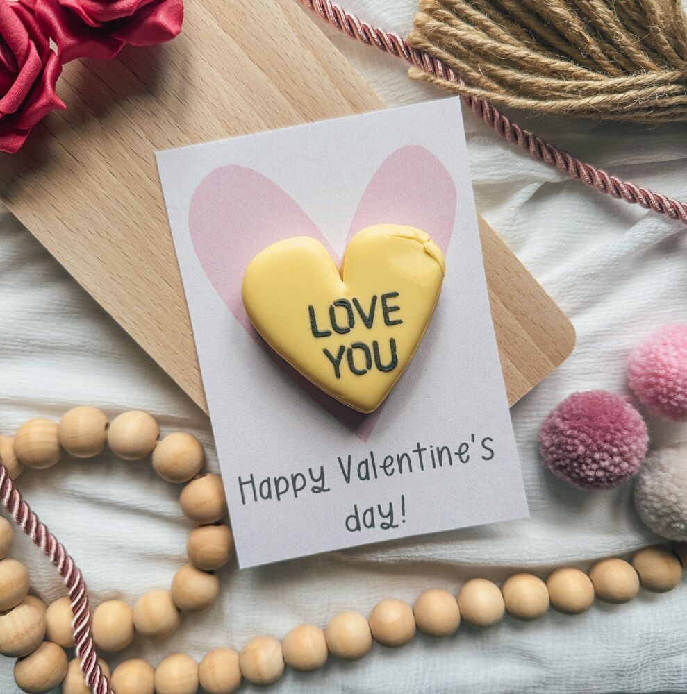Love You mini cookie card