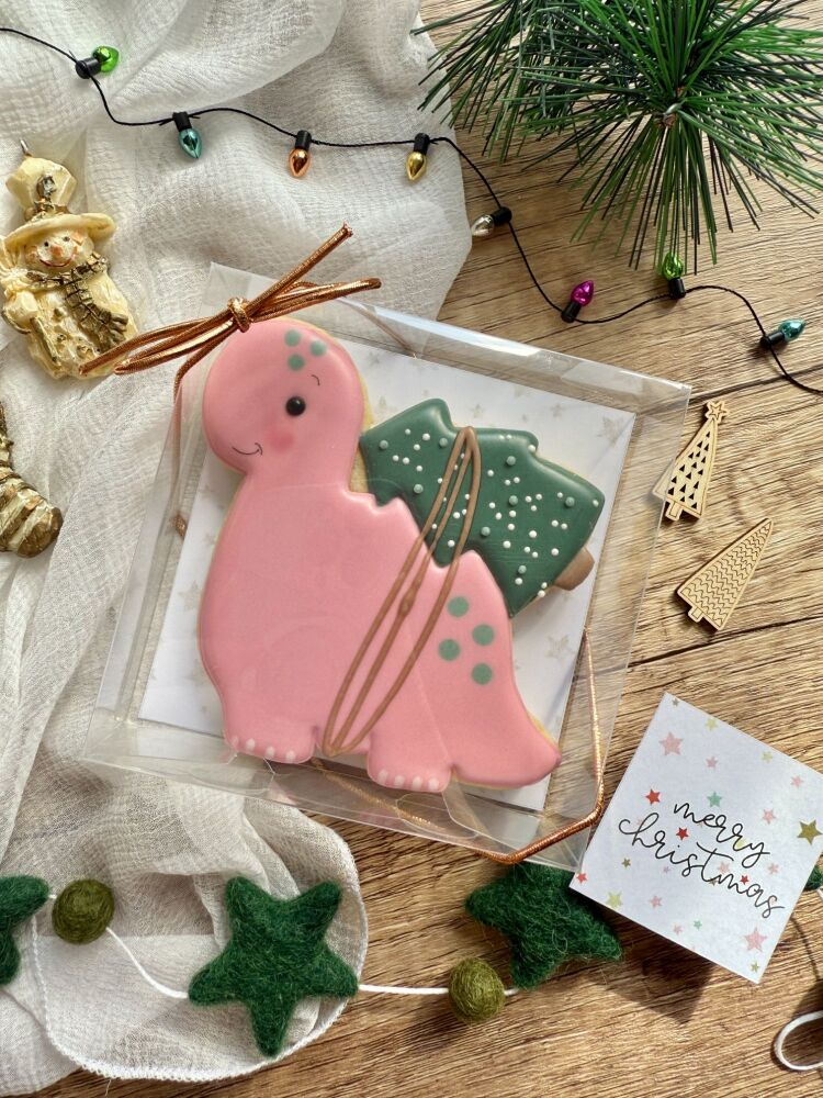 Christmas Dinosaur Cookie Gift Box