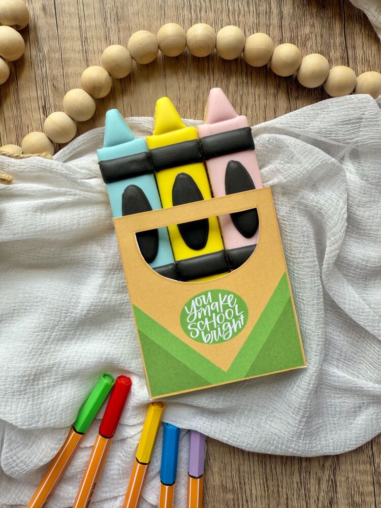 You make school bright box of crayons