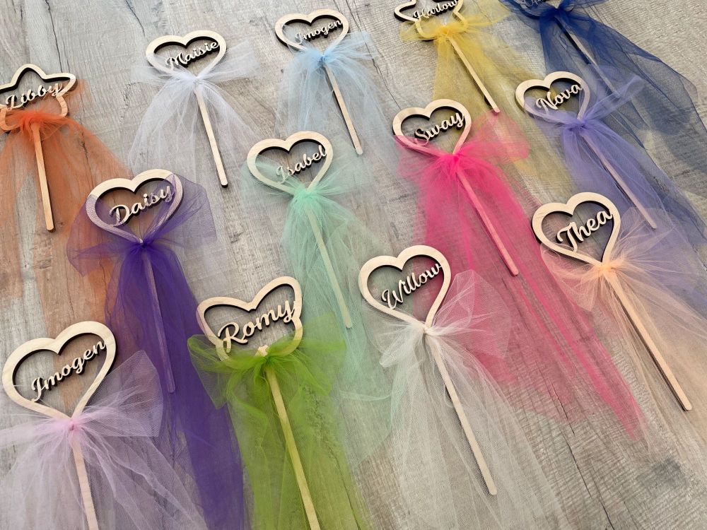 Tulle Flower Girl Wand