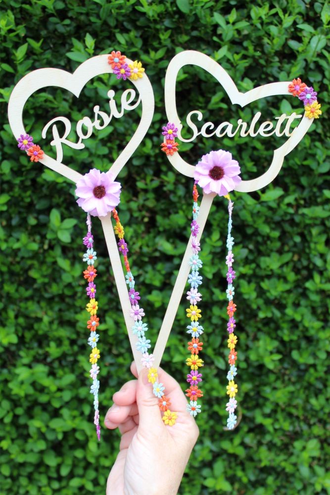 Hippie Flower Girl Wands