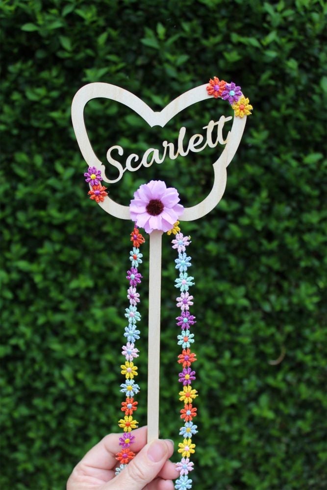 Butterfly Shape Flower Wand