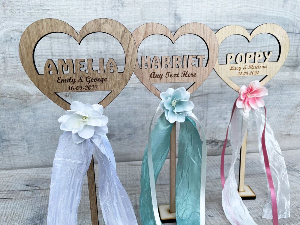 Personalised Flower Girl Wands