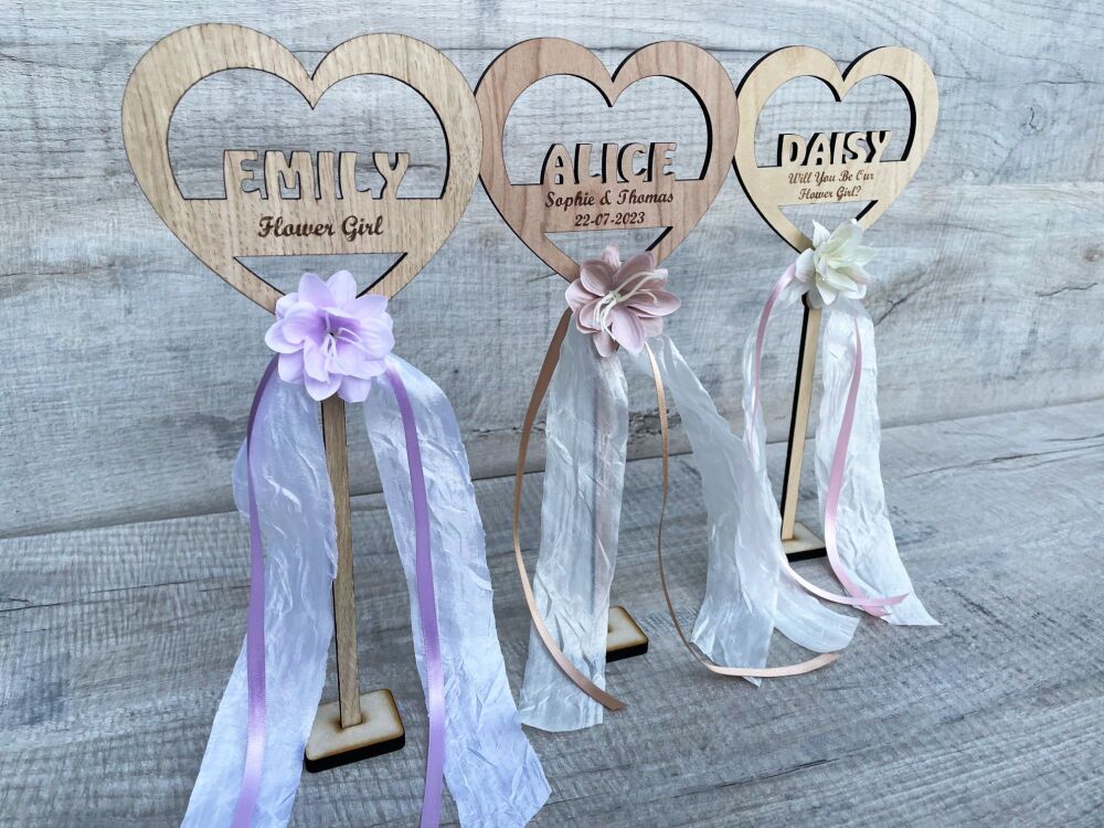 Heart-Wands-With-Flower-Girls-Name