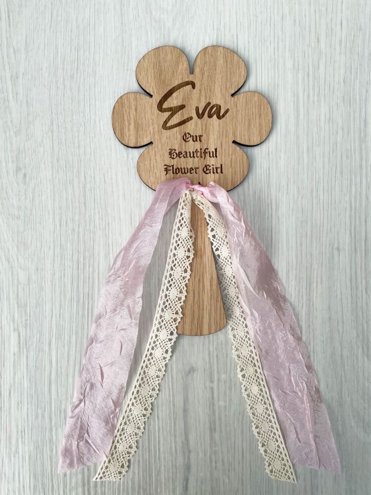 Flower Girl Wand With Name