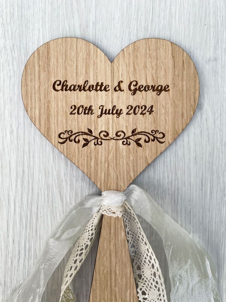 Engraved Flower Girl Wands