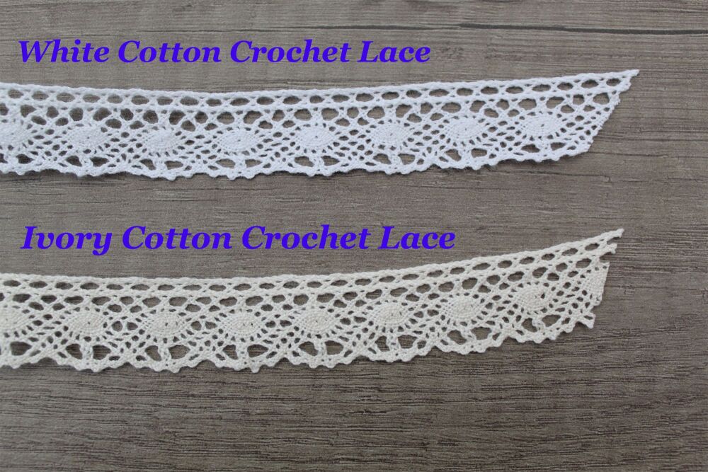 White or Ivory Cotton Crochet Lace