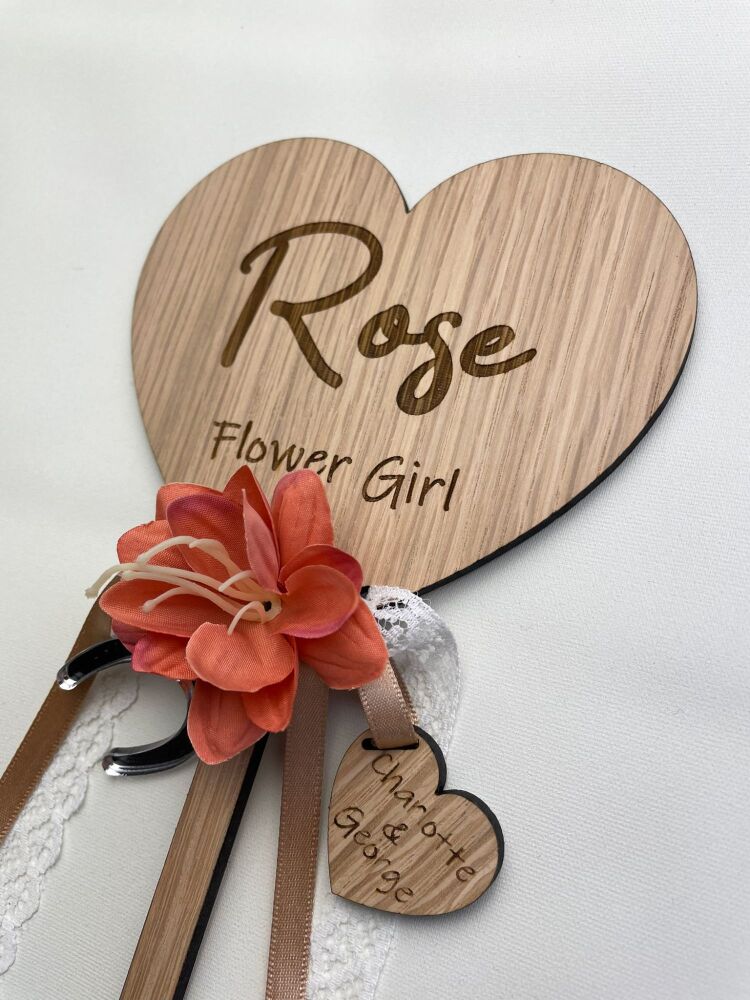 Bride and Groom Personalised Heart Trinket