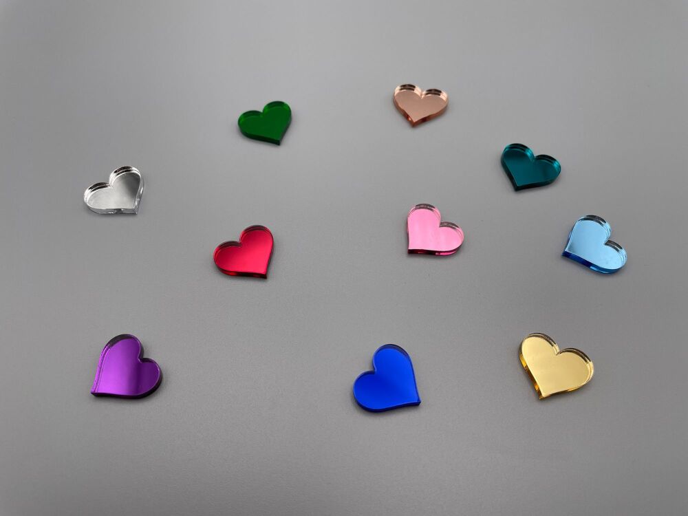 Heart Shapes Art & Craft - Set of 10 - Choose Size & Colours