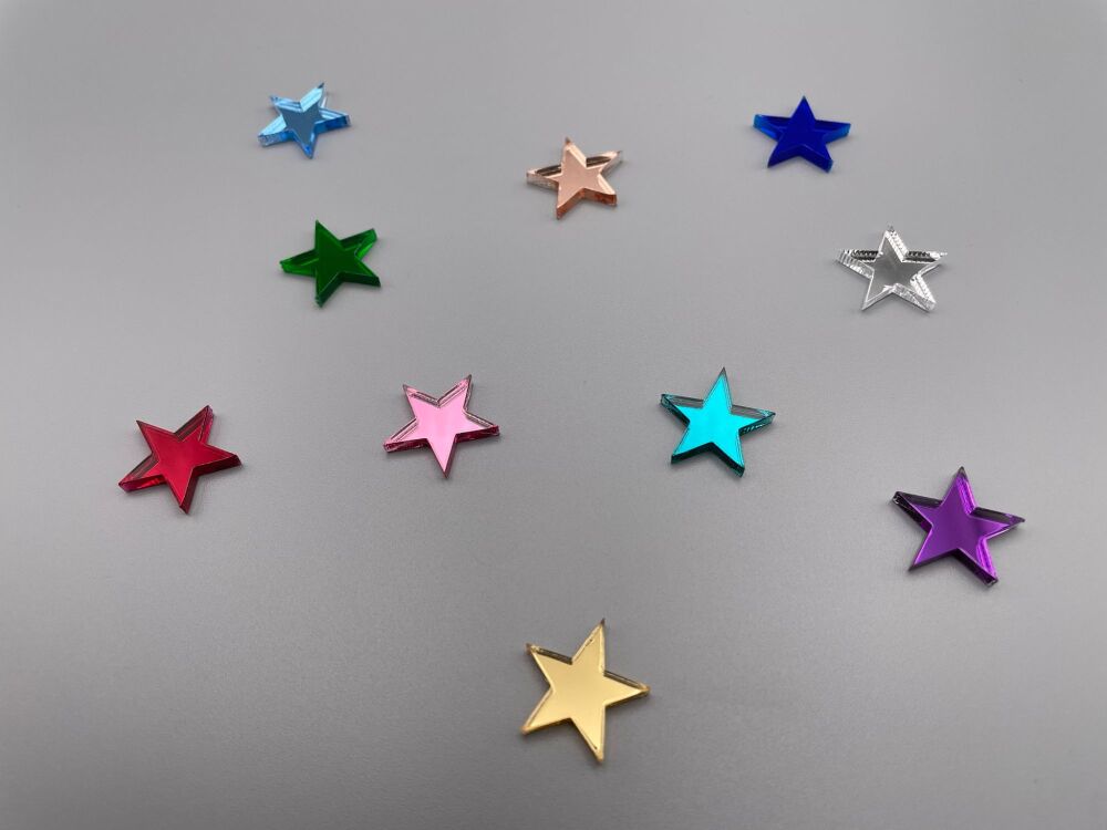 Star Shapes Art & Craft - Set of 10 - Choose Size & Colours