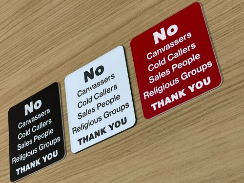 No Cold Callers Signs New Colours
