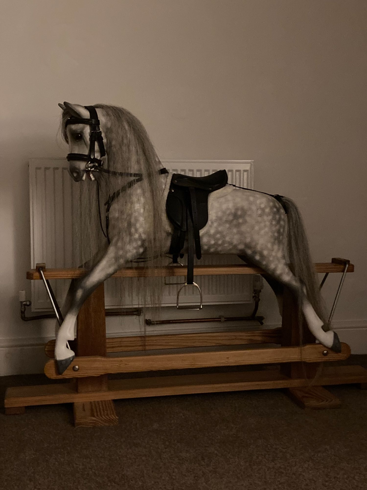 Calypso - realistic restored Haddon rocking horse one of a kind