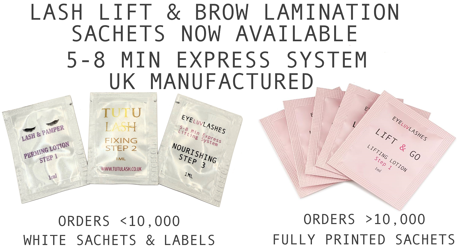 own logo lash lift brow lamination sachets