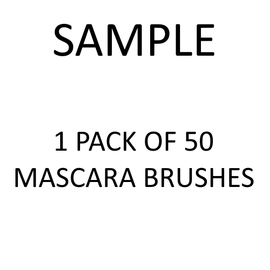 Sample 1 x 50 pack Disposable Mascara Brushes Black Bulk Wholesale