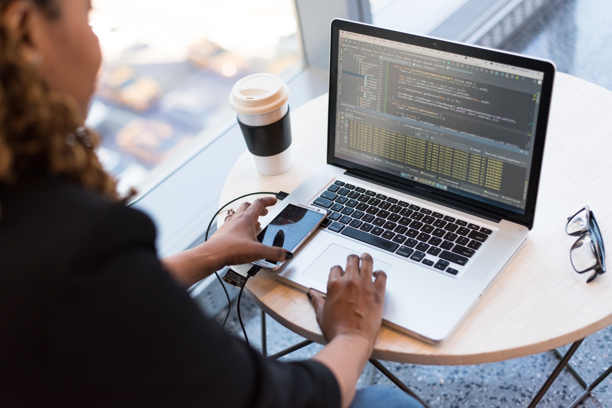Woman working at computer