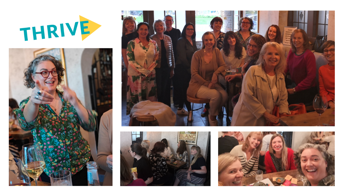 A selection of photos from similar Thrive events in the past, featuring women in business.