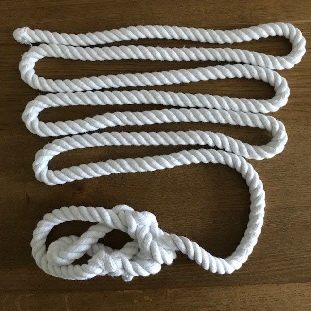 Rope Halter, Standard Thickness, White