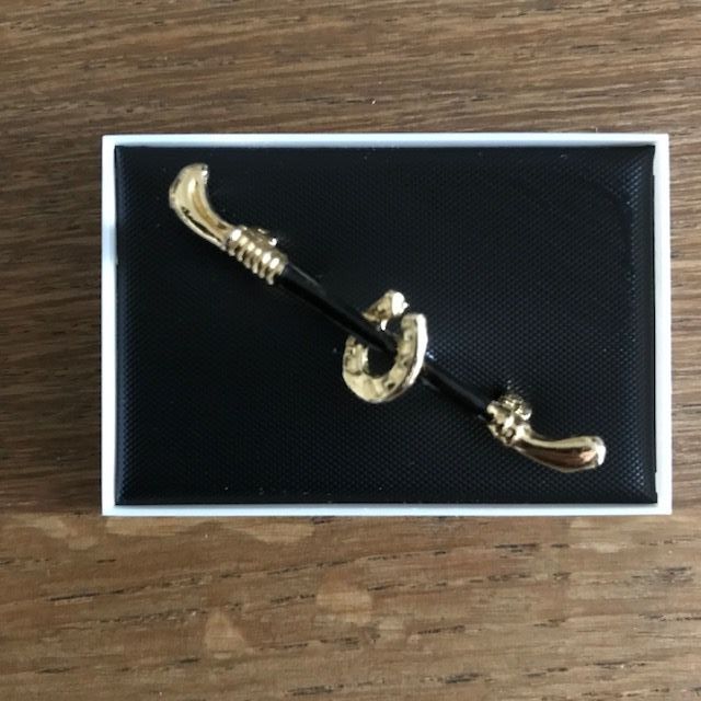 Stock Pin, Horse Shoe and Riding Crop