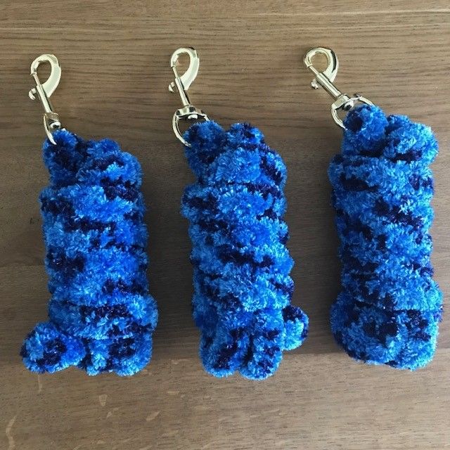 Lead Ropes, Packet of 3, Blue, Fluffy