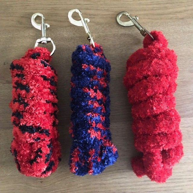 Lead Ropes, Packet of 3, Reds, Fluffy