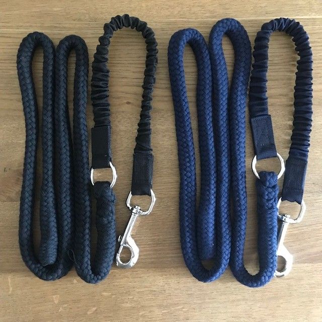 Bungee Lead Ropes, Pack of 2, Black and Navy