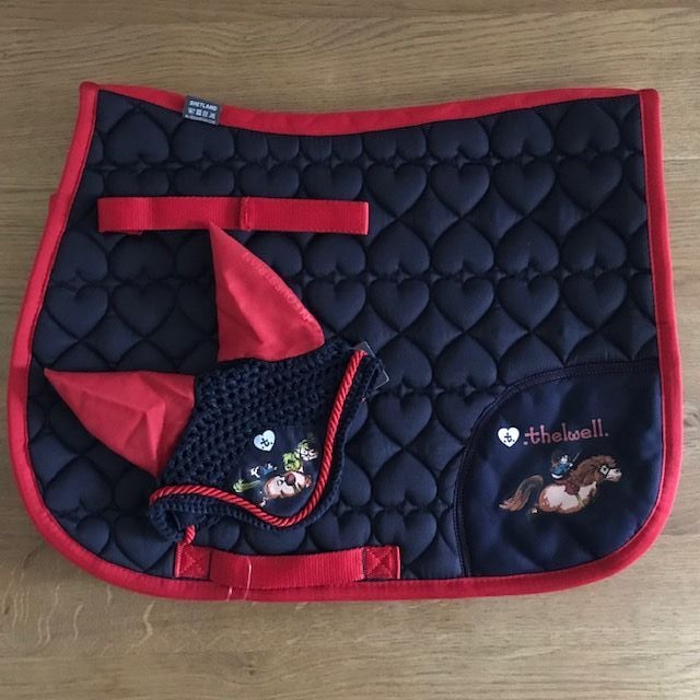 Thelwell Matchy Set, Navy and Red, Small Pony