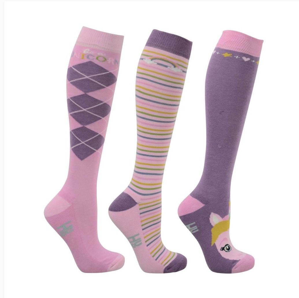 Unicorn Socks, Pack of 3, Adult (Size 4-8) 