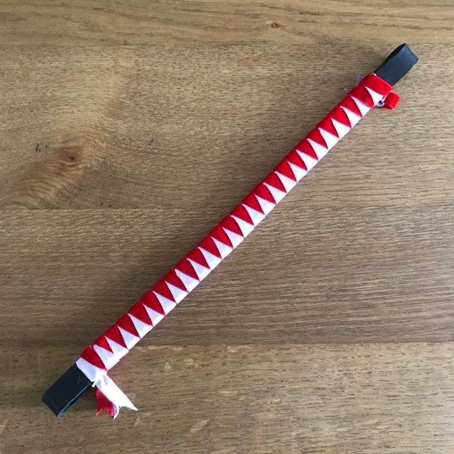 Browband,  Velvet, Pony Size, Red and Silver/ White