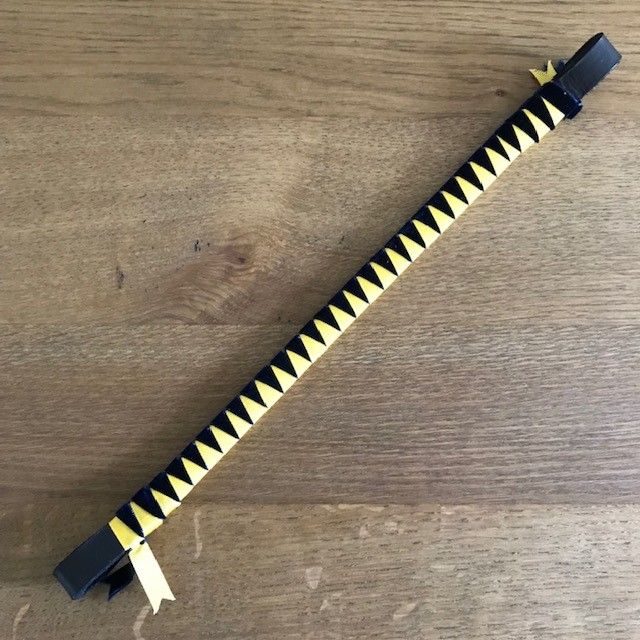 Browband,  Velvet, Full Size, Navy and Yellow