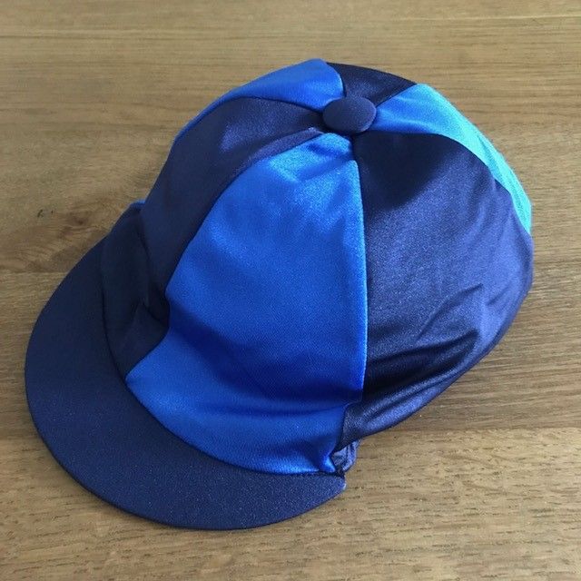 Riding Hat Silk, Navy and Royal Blue
